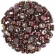 Czech 2-hole Cabochon beads 6mm Crystal Full Capri Rose